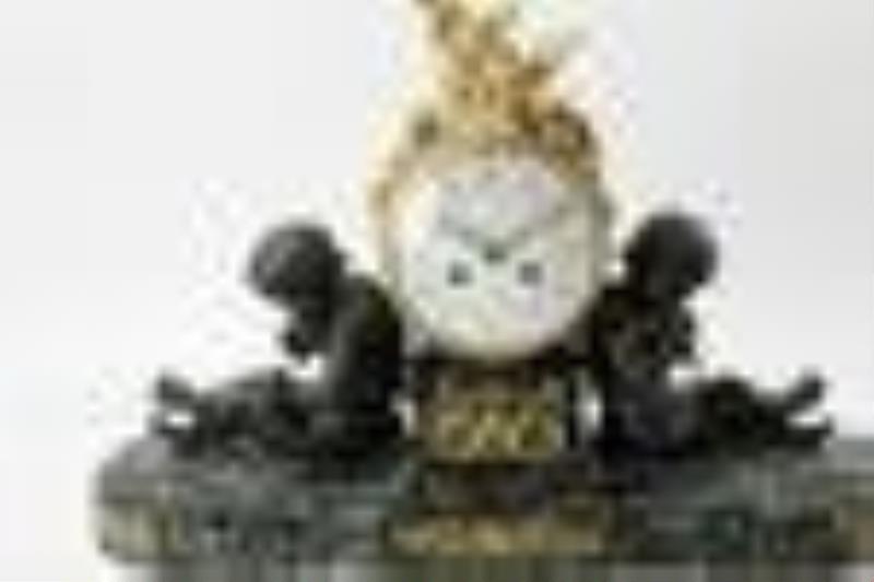 Tiffany & Co. French Marble Figural Clock