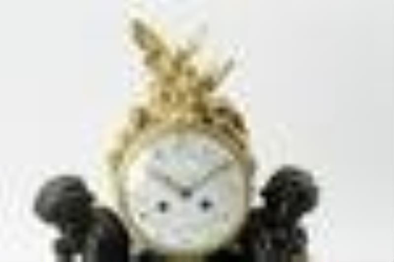 Tiffany & Co. French Marble Figural Clock