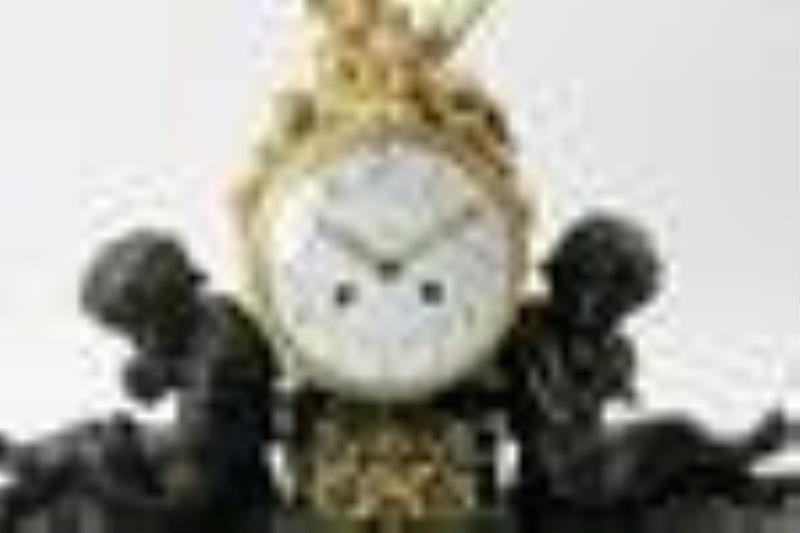 Tiffany & Co. French Marble Figural Clock