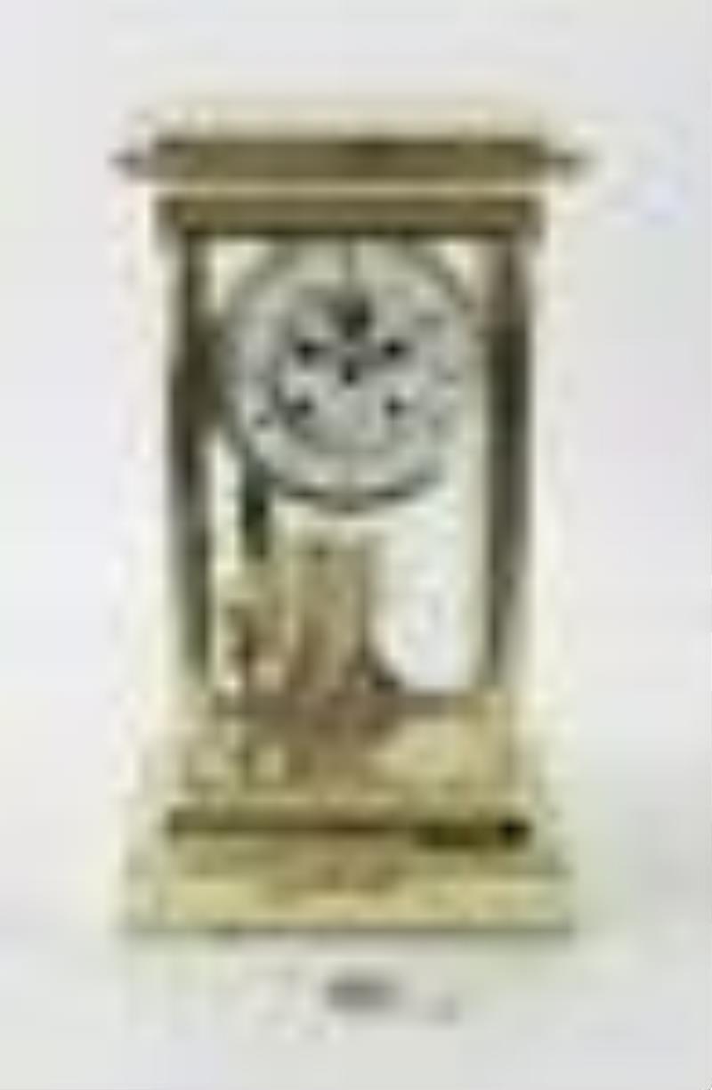 French Brass and Crystal Clock