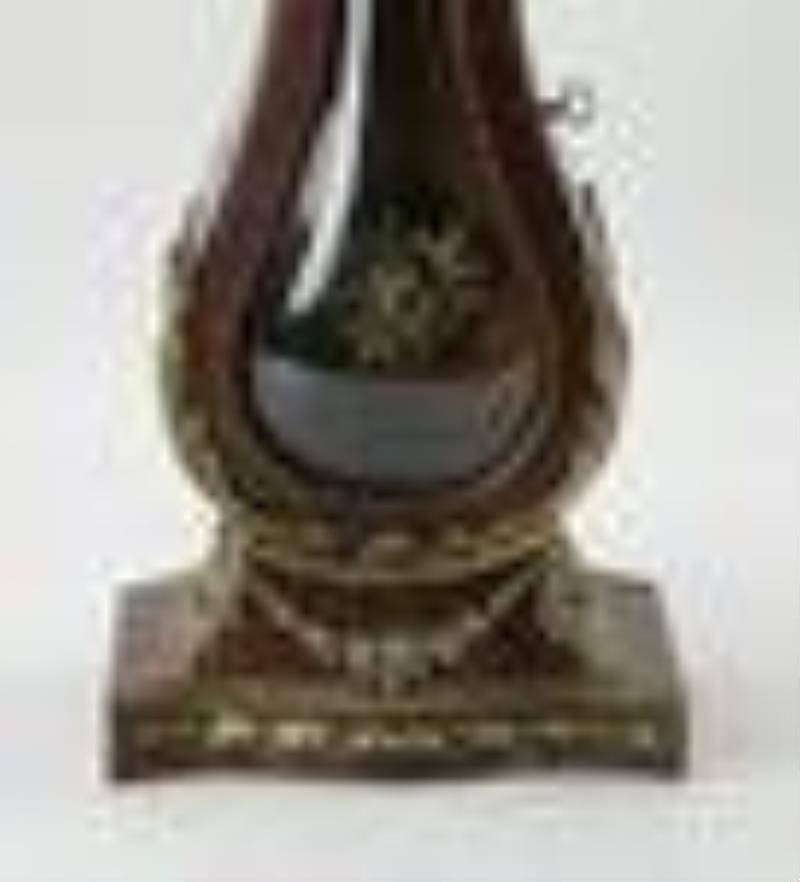 19thC French Mantel Clock with World Finial