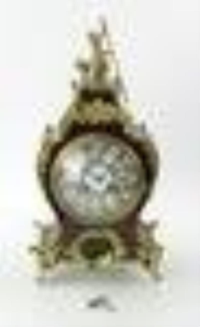 19thC French Gilt Bronze Mantel Clock