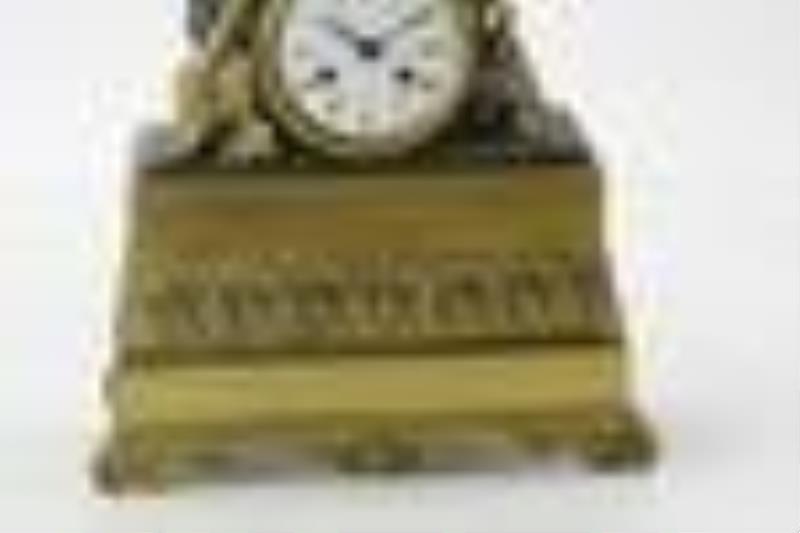 19thC French Bronze Figural Clock