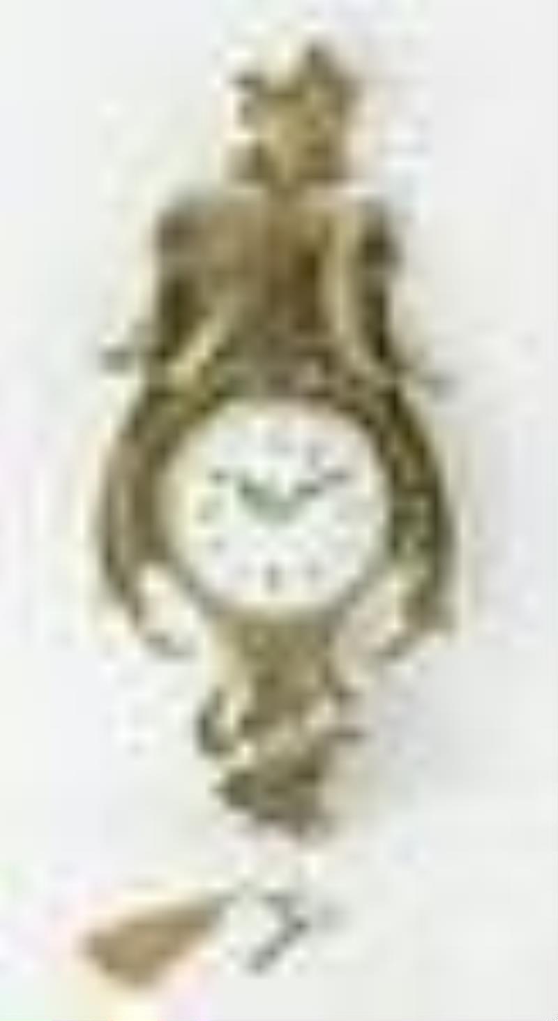 Antique French Bronze Wall Clock