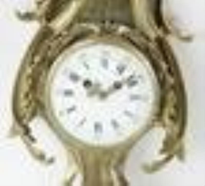 Antique French Bronze Wall Clock