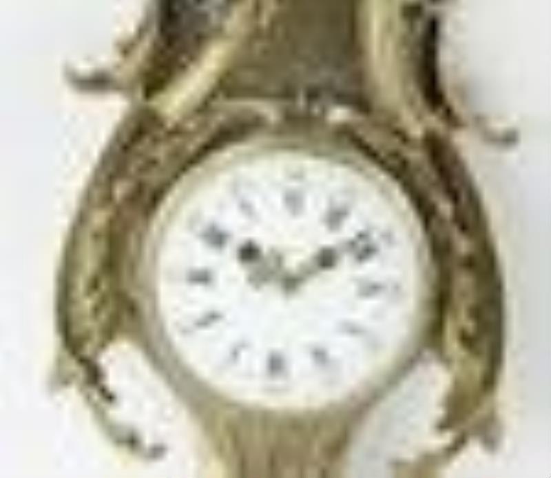 Antique French Bronze Wall Clock