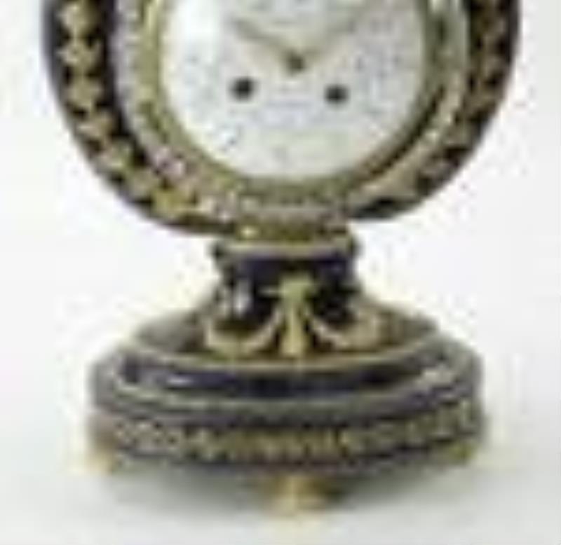 19thC Festeau Le Jeune Lyre Mantel Clock