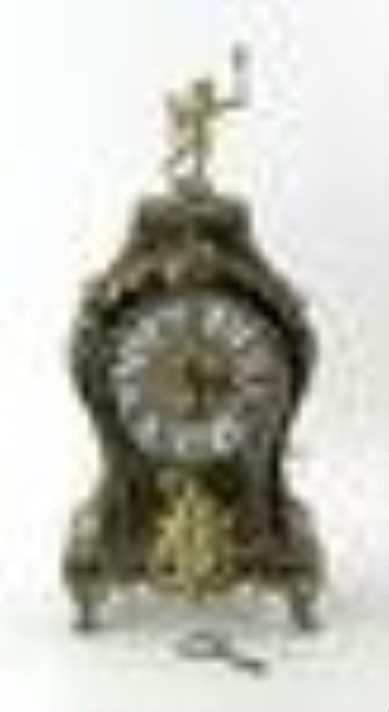 18/19thC French Boulle Mantel Clock