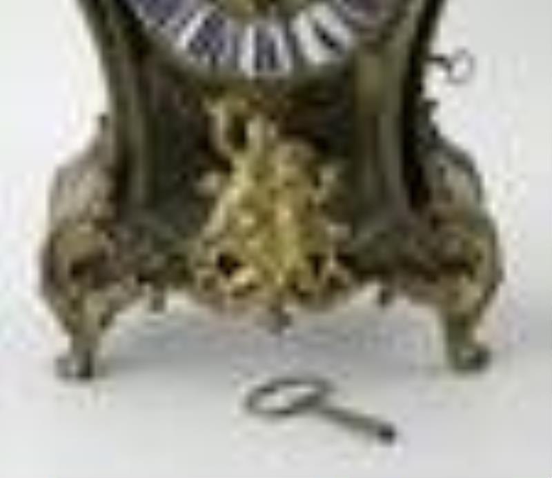 18/19thC French Boulle Mantel Clock