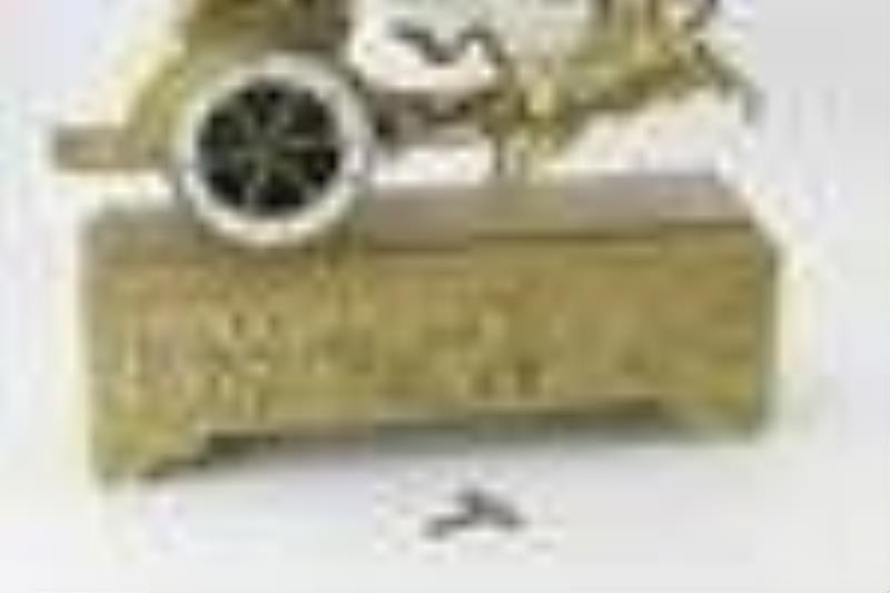 19thC French Ormolu Bronze Chariot Clock