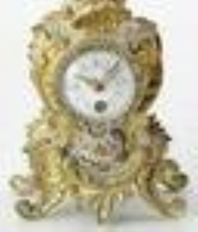 19/20thC French Gilt Metal and Cloisonne Clock