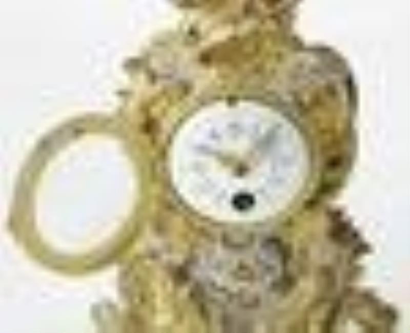 19/20thC French Gilt Metal and Cloisonne Clock
