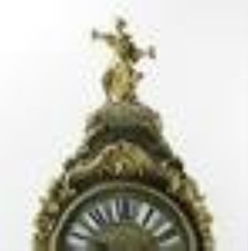 18thC Boulle Clock With Enameled Numerals