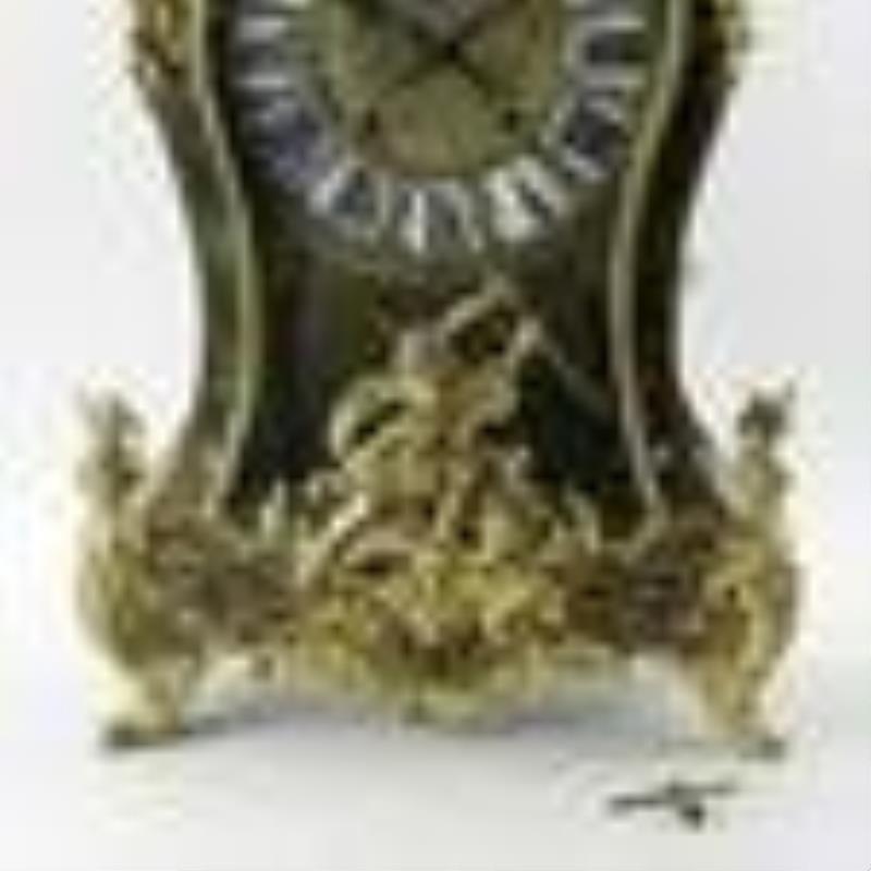 18thC Boulle Clock With Enameled Numerals