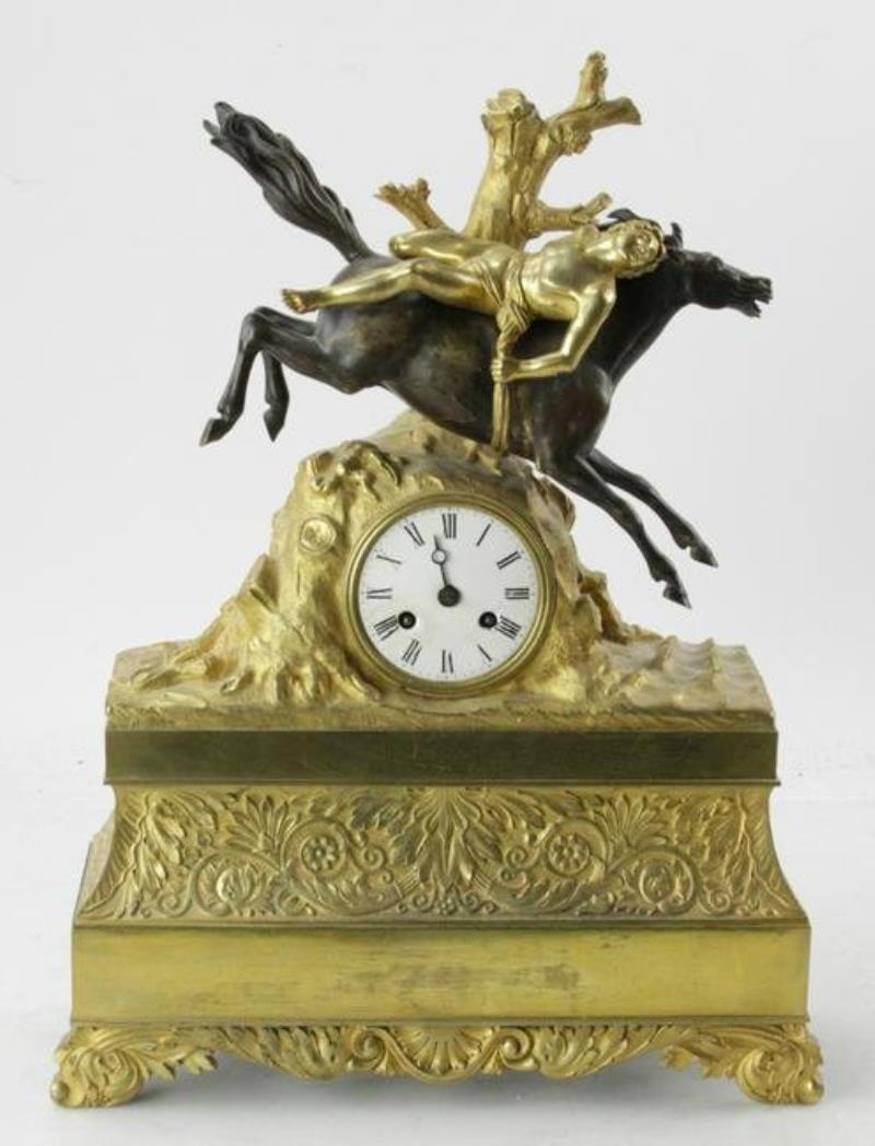 Early 19thC Figural Gilt Bronze Clock