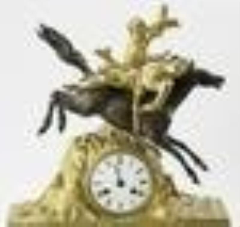 Early 19thC Figural Gilt Bronze Clock