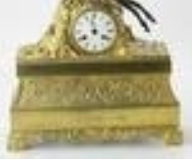 Early 19thC Figural Gilt Bronze Clock