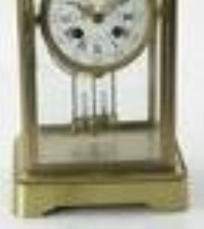 French Brass and Glass Clock