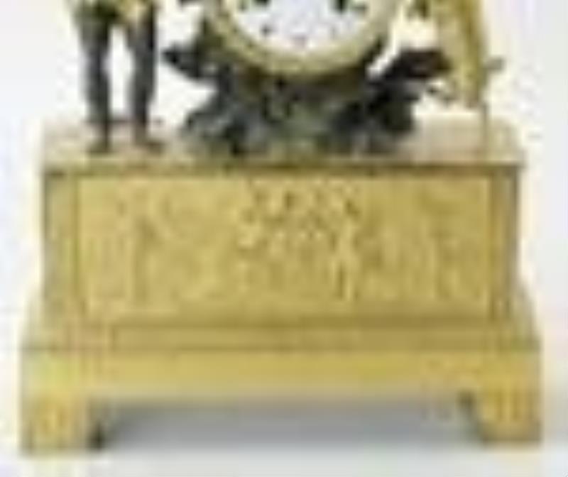 Early 19thC Dore Bronze Figural Clock