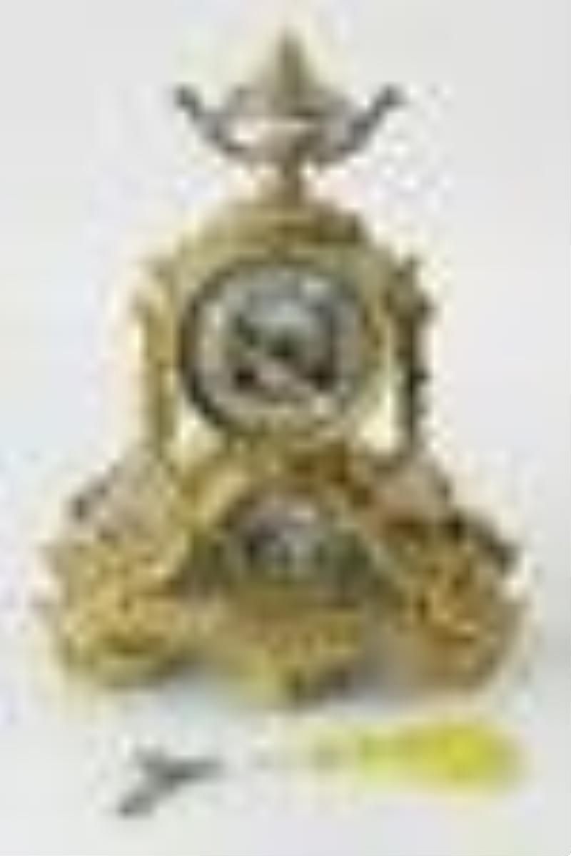 French Sevres Bronze Mantel Clock
