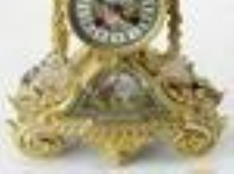 French Sevres Bronze Mantel Clock