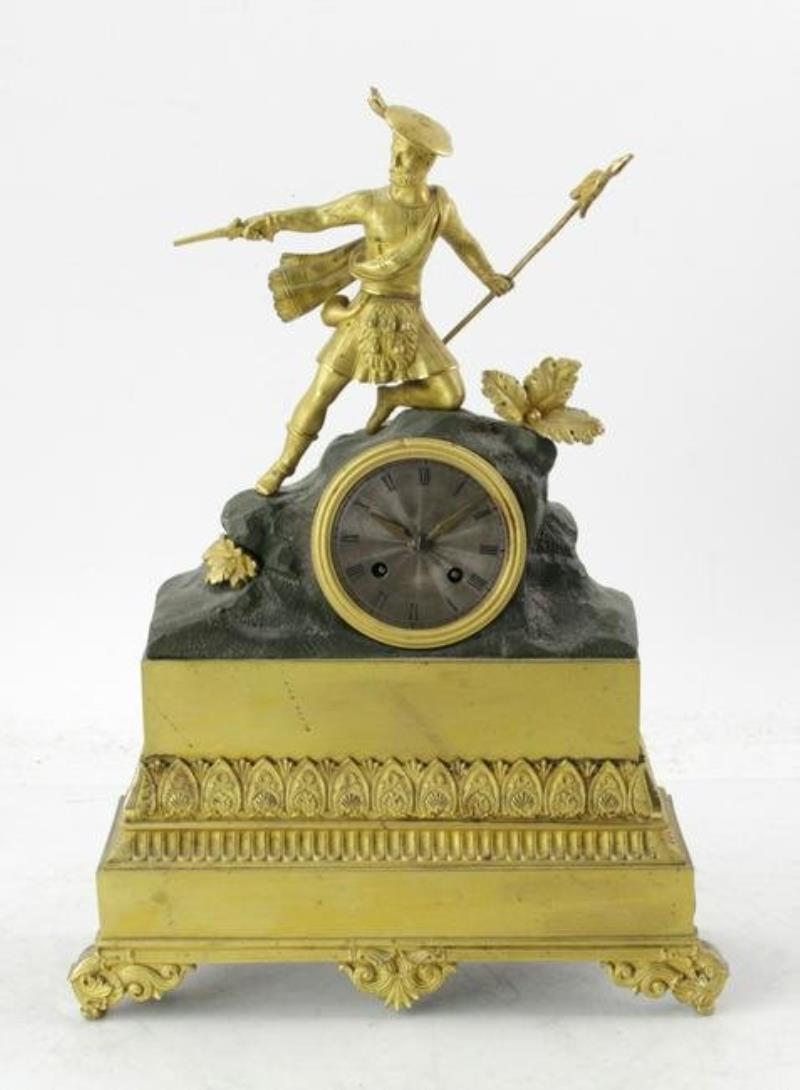 Early 19thC Dore Bronze Figural Clock
