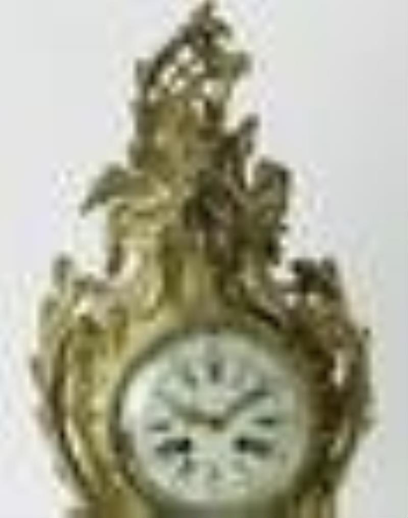 19thC French Louis XVI Style Brass Clock