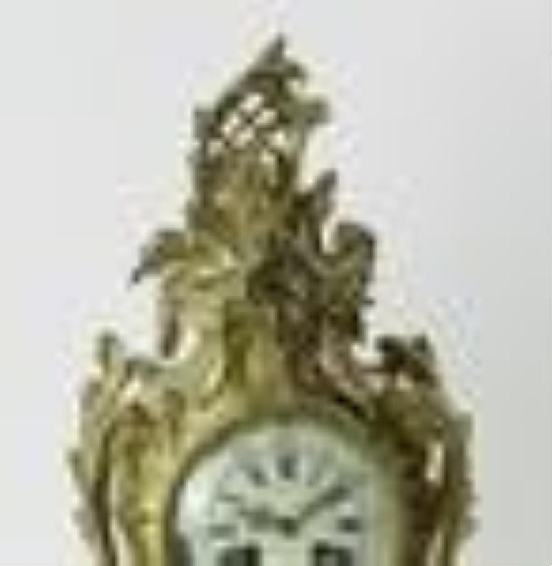 19thC French Louis XVI Style Brass Clock
