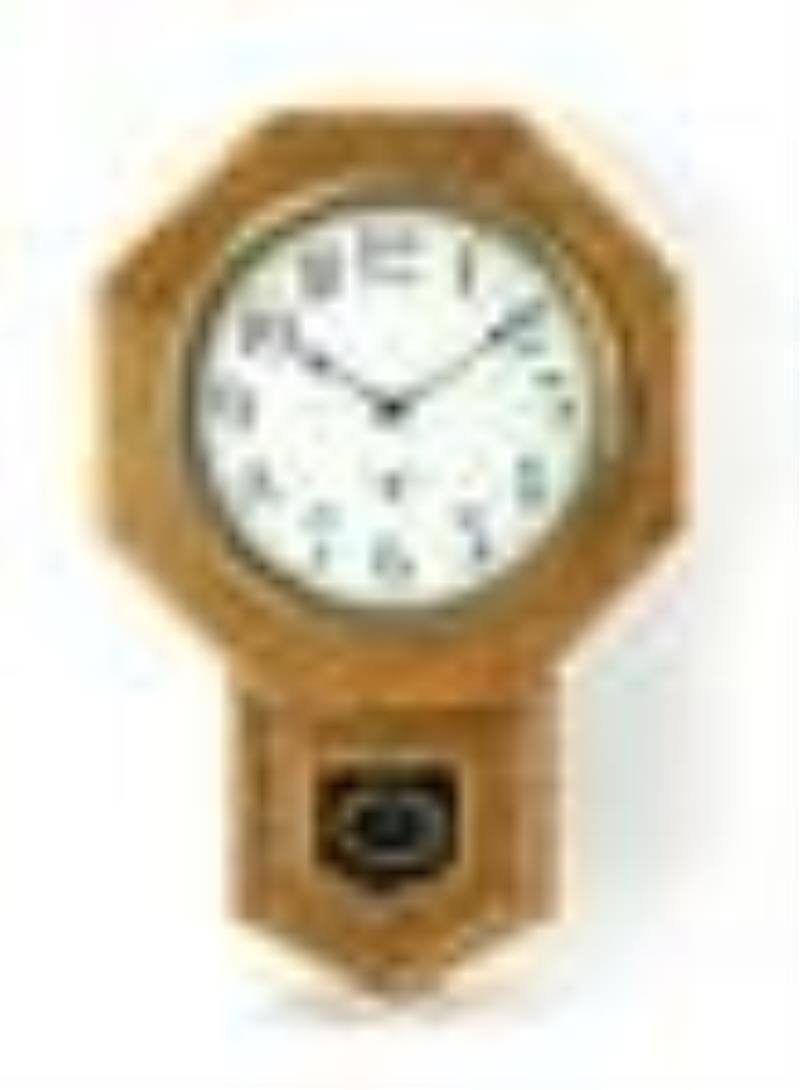 Seth Thomas Oak School House Clock