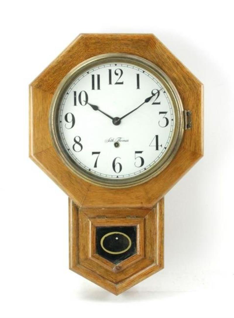 Seth Thomas Oak School House Clock