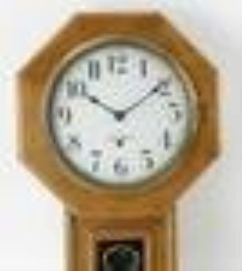 Seth Thomas Oak School House Clock
