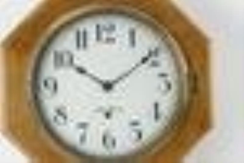 Seth Thomas Oak School House Clock