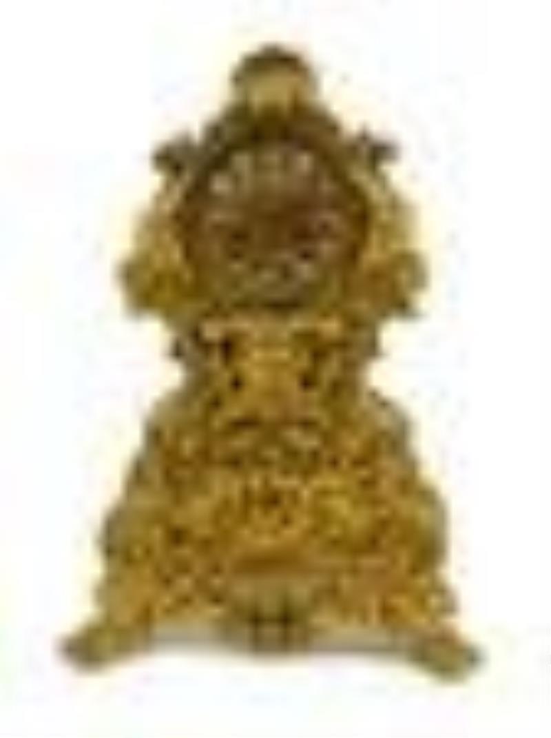 A Napoleon III Gilt Bronze Clock Height 15 1/2 x width