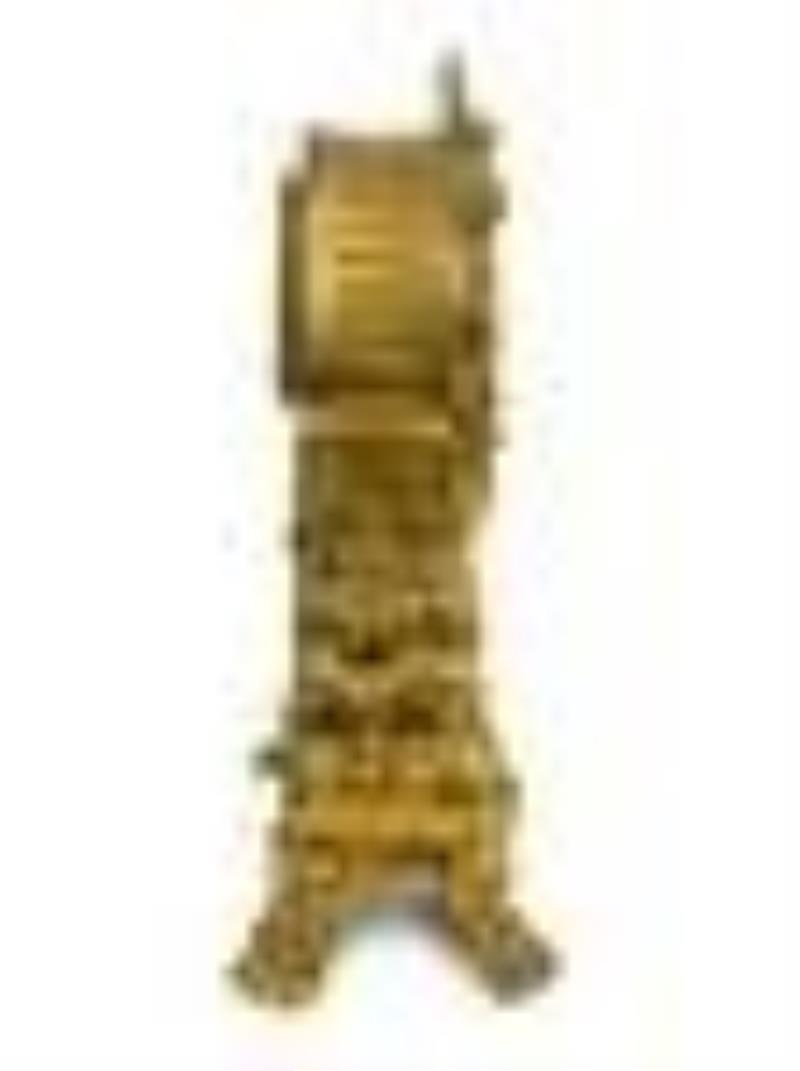 A Napoleon III Gilt Bronze Clock Height 15 1/2 x width