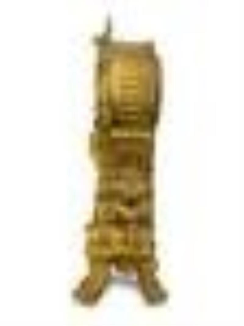 A Napoleon III Gilt Bronze Clock Height 15 1/2 x width
