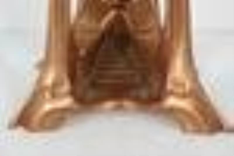 Copper-Finish Clock w Engraved Nude Woman