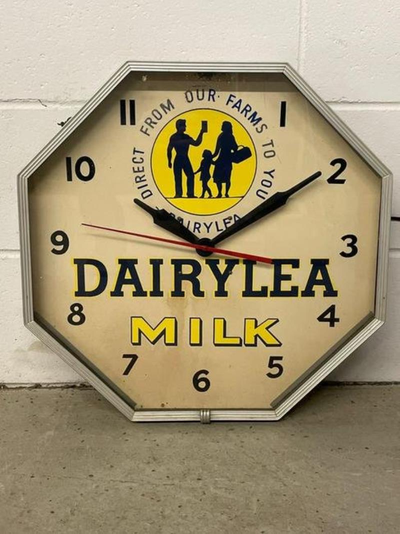 Vintage Dairylea Milk Advertising Clock