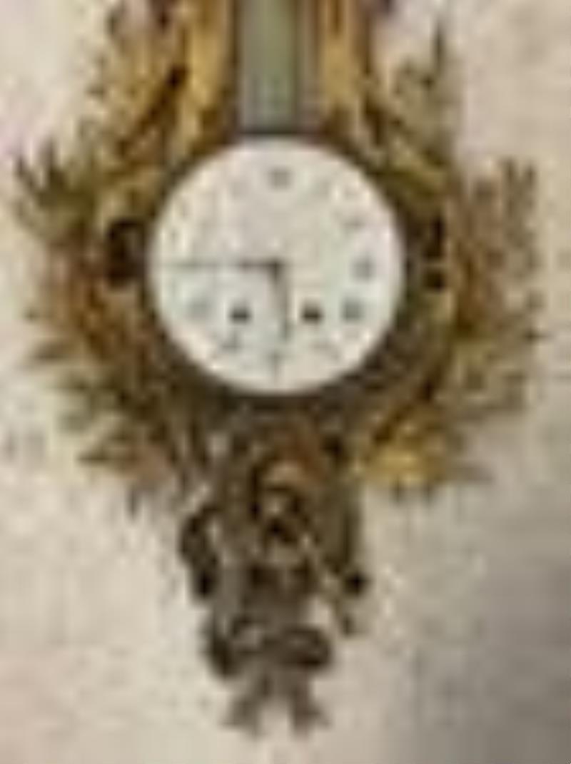 French Louis XVI-style Bronze Cartel Clock