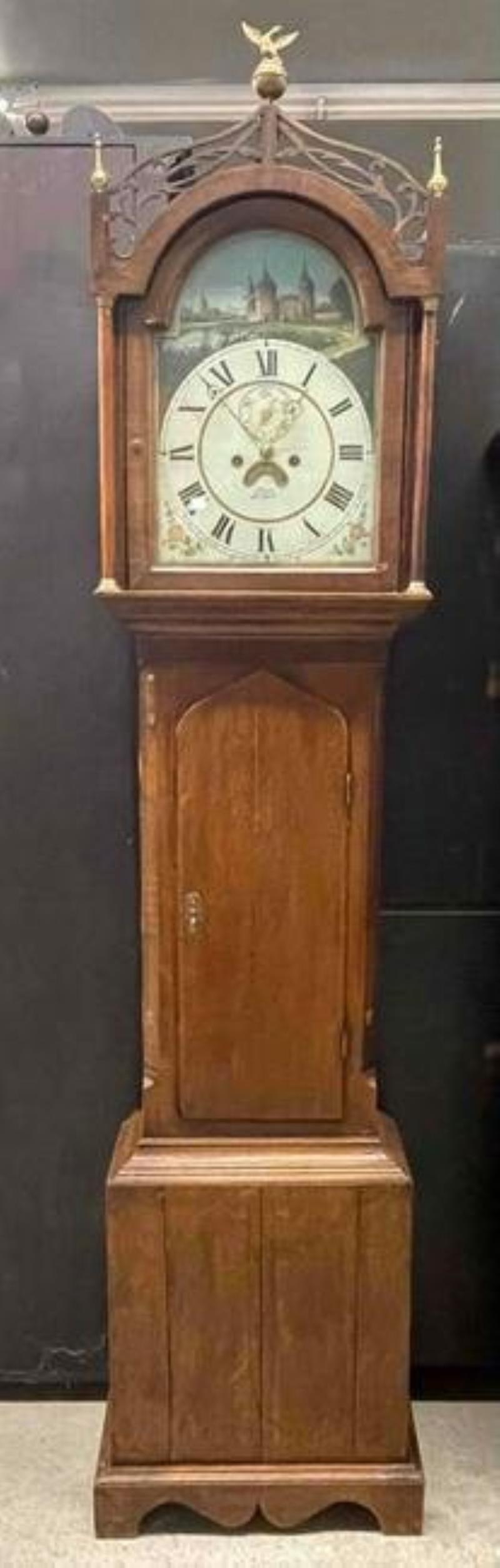 Continental Oak Tall Case Clock