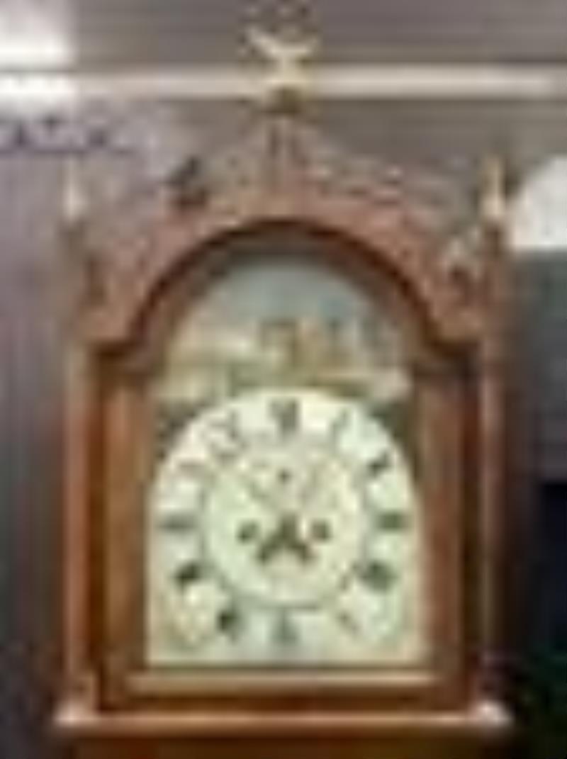 Continental Oak Tall Case Clock