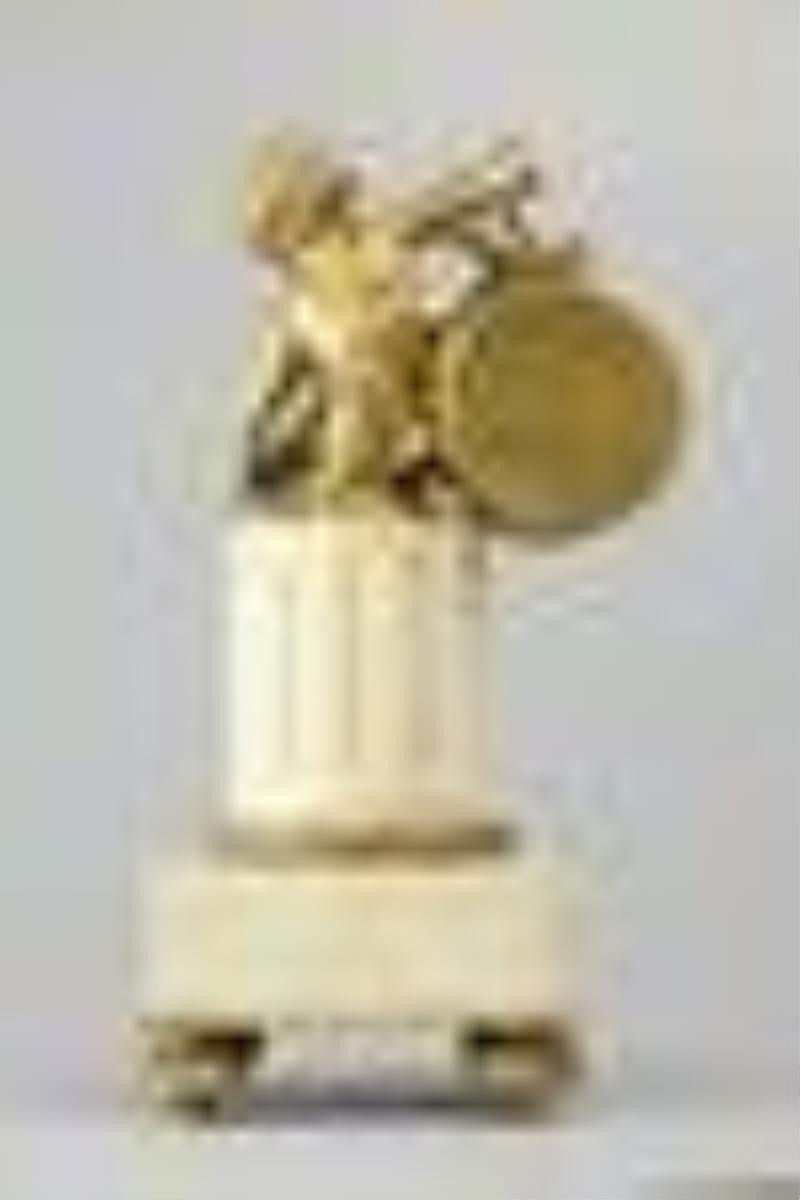 French Figural Dore Bronze Putti Clock