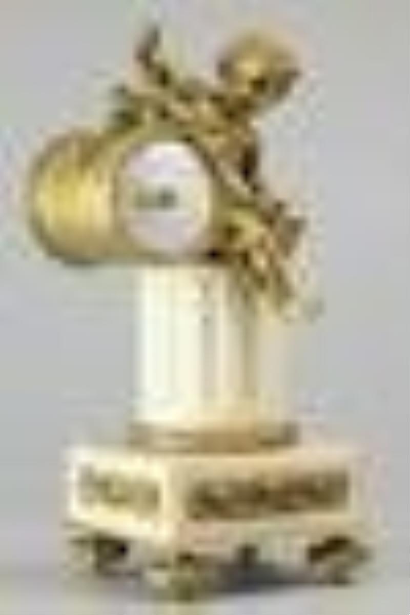 French Figural Dore Bronze Putti Clock
