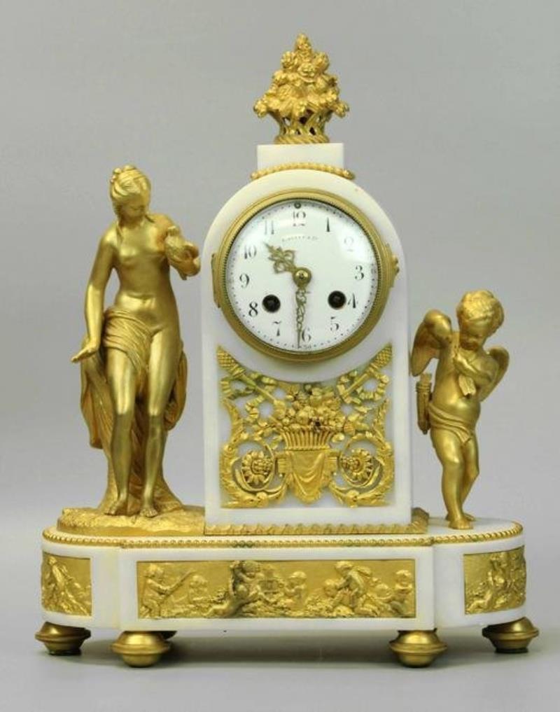 Tiffany Dore bronze Mantle clock