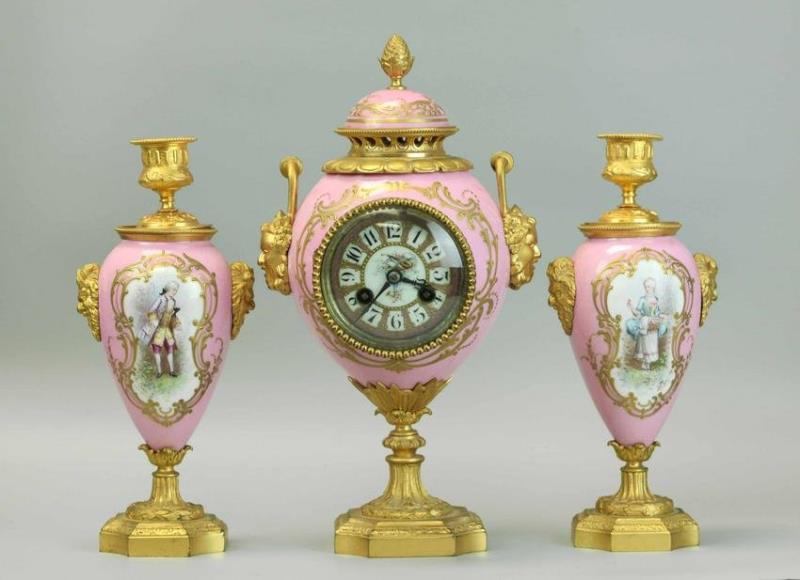 19th century French clock set