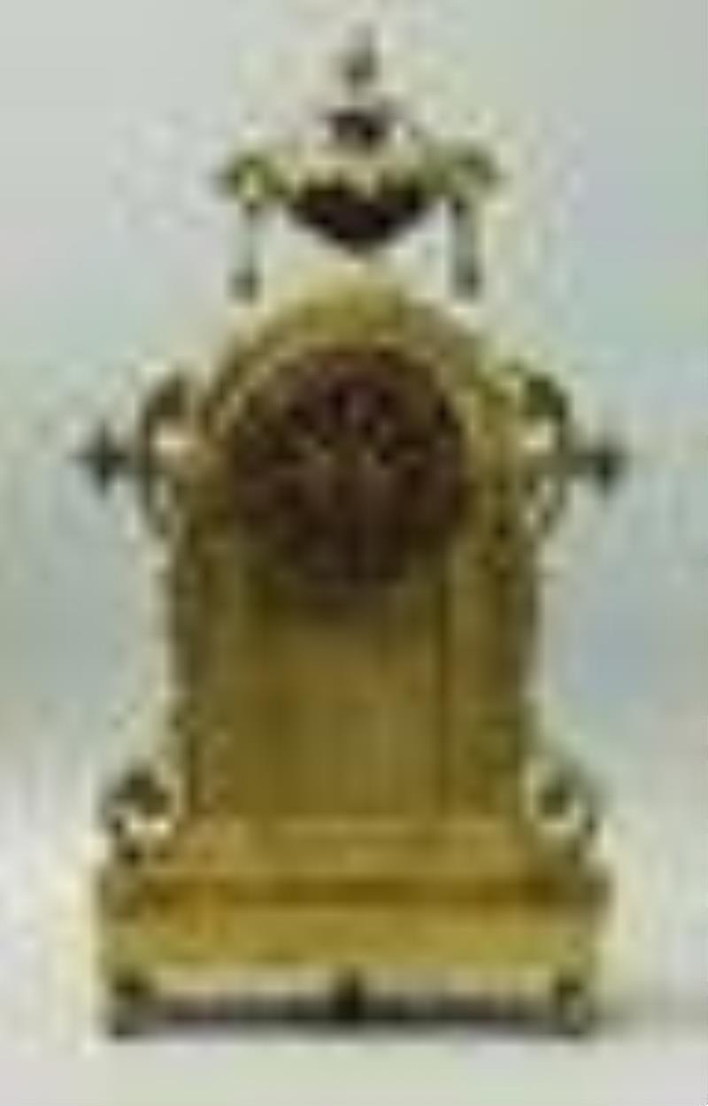 Dore Bronze clock, hand-painted
