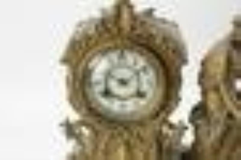 Waterbury Connecticut Bronzed Figural Clock