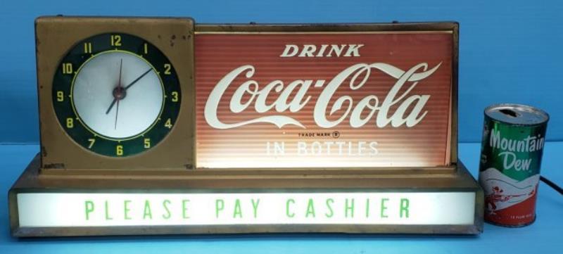 Drink Coca Cola in bottle light up counter clock