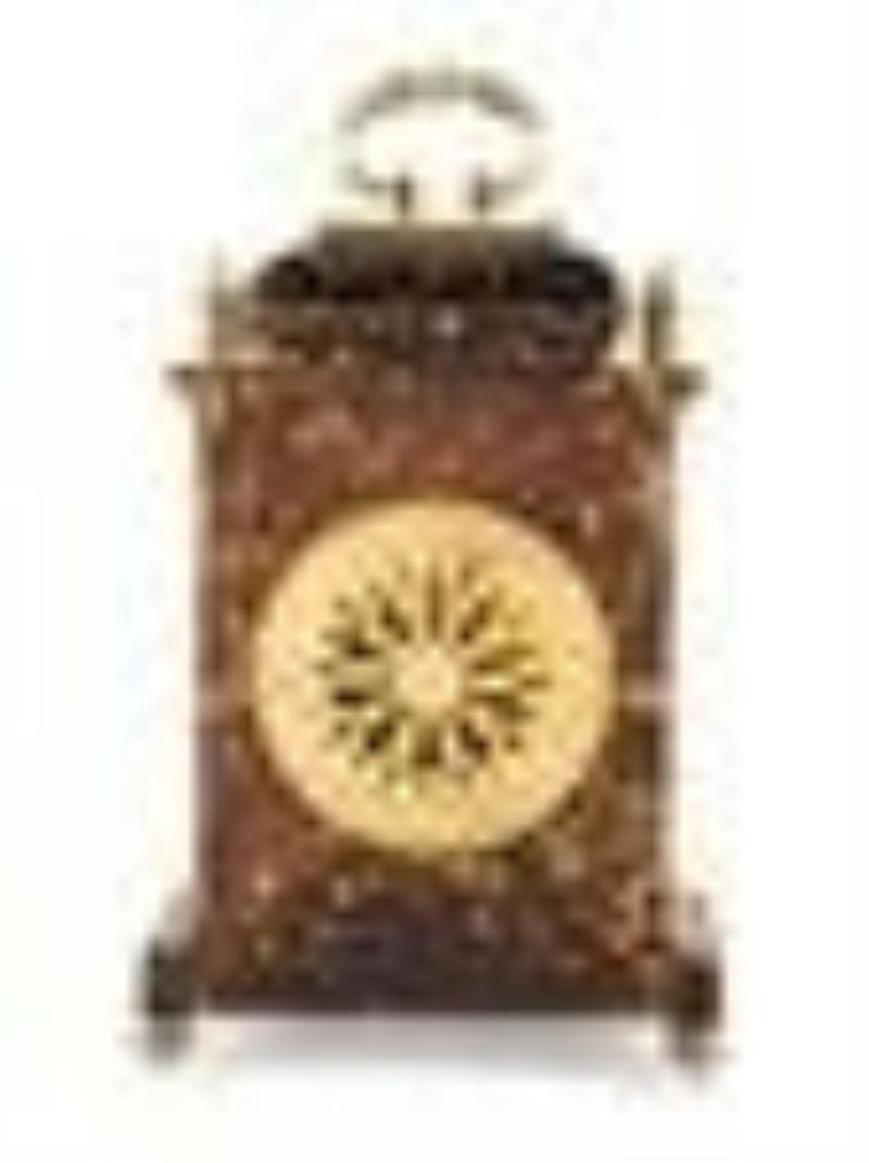 A French Tortoise Shell Carriage Clock