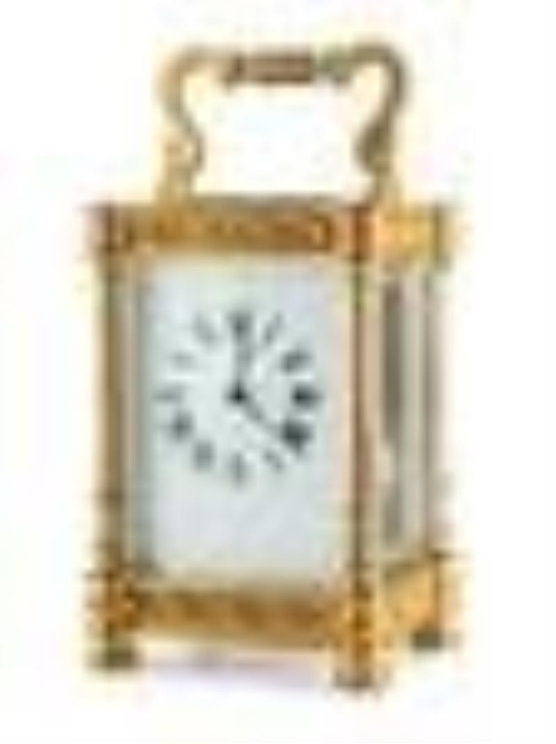 A French Ormolu Filigree Carriage Clock