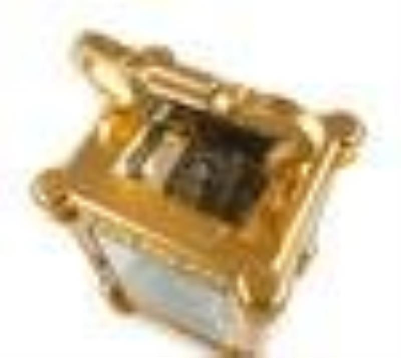 A French Ormolu Filigree Carriage Clock